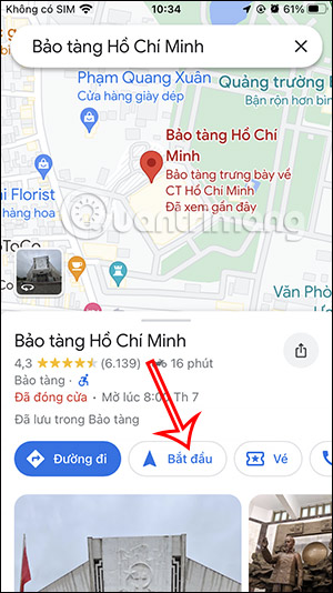 Bắt đầu chỉ đường trên Google Maps