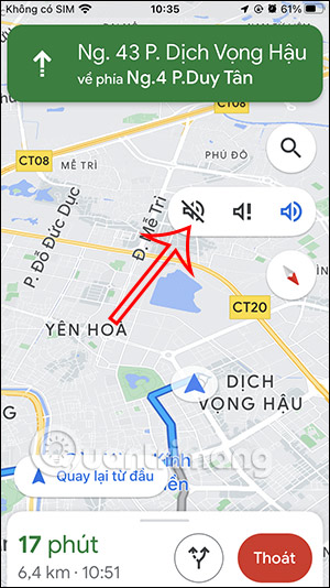 Tắt chỉ đường bằng giọng nói trên Google Maps