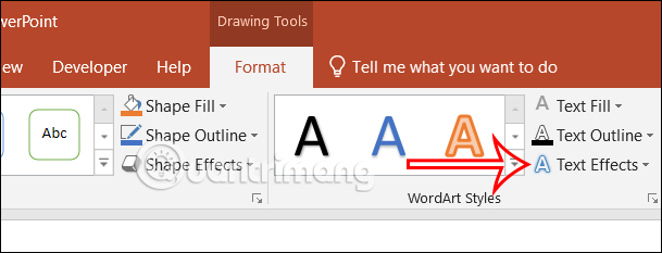 Hiệu ứng chữ trong PowerPoint