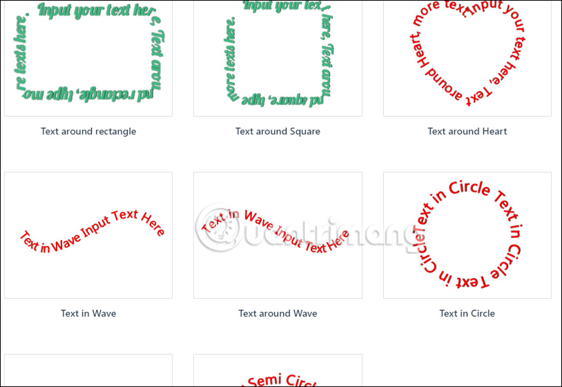 Kiểu chữ uốn cong trên inkPx