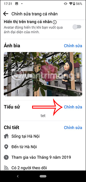 Chỉnh sửa tiểu sử