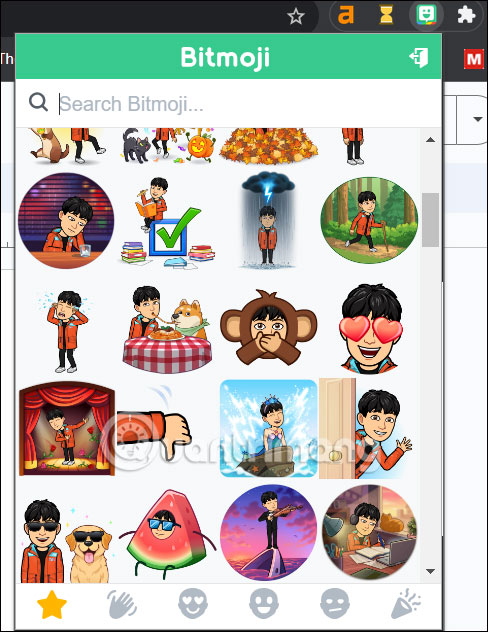 Tùy chọn Bitmoji trong Google Slides