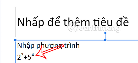 Viết chỉ số trên dưới Google Slides bằng phím tắt 