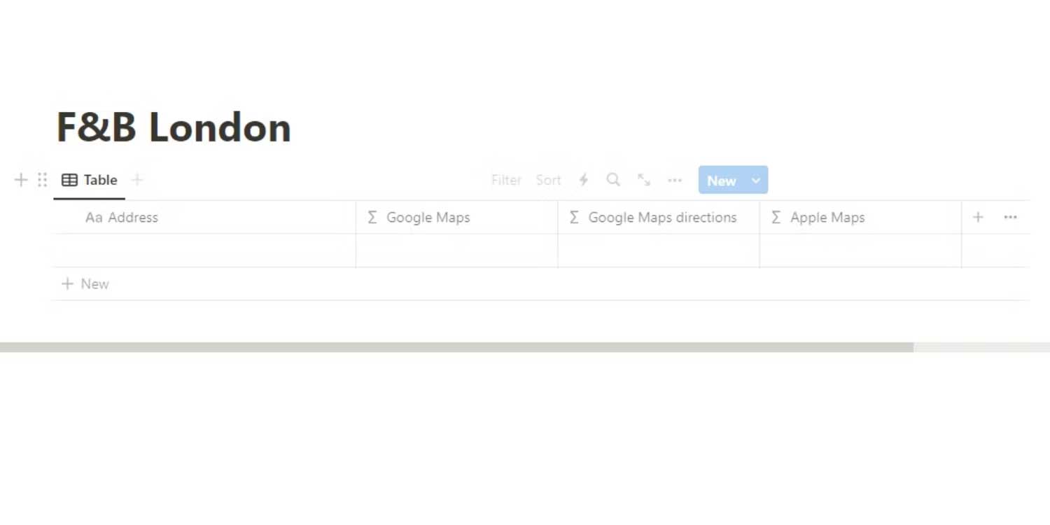 Thiết lập database Notion