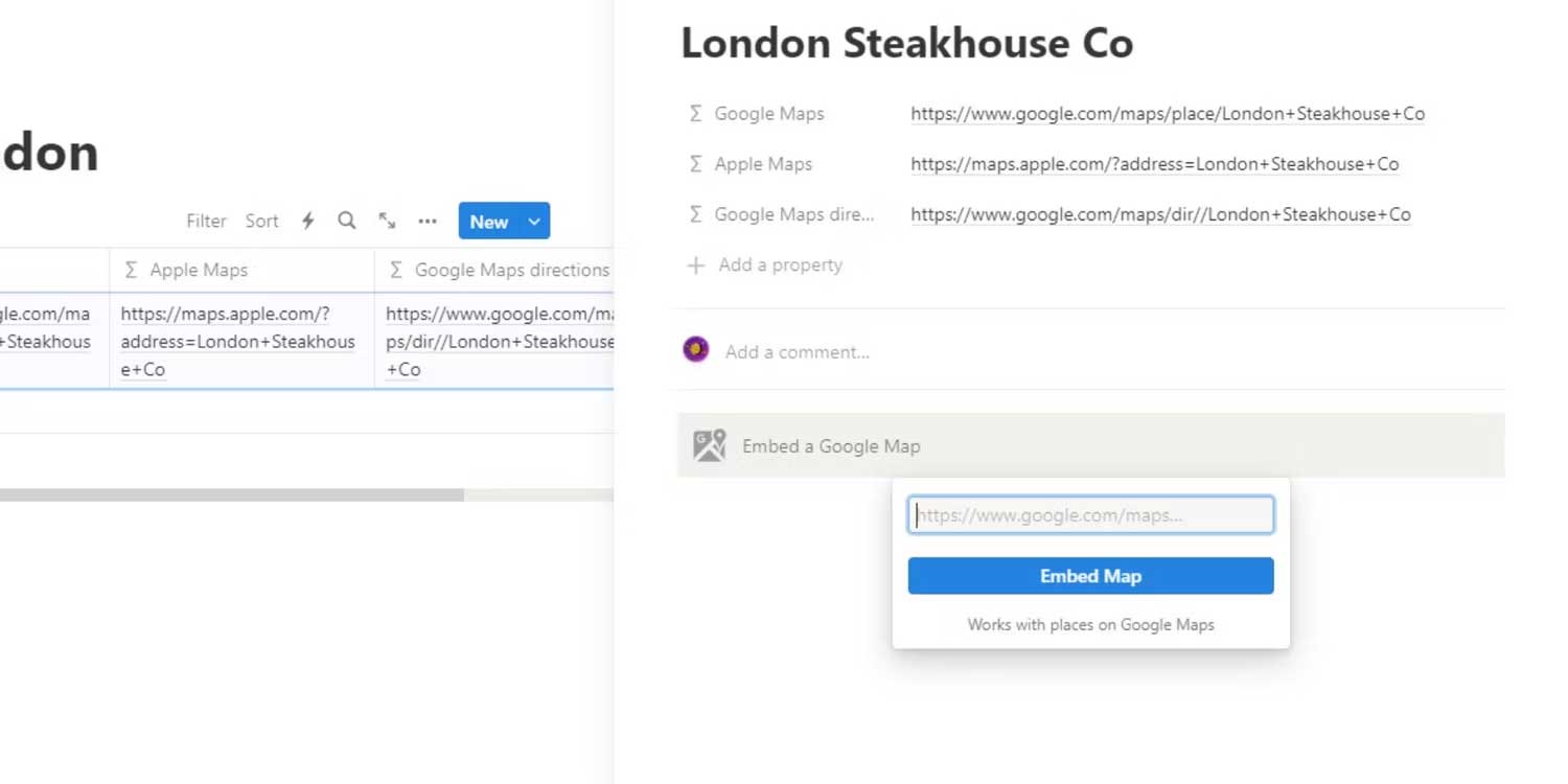 Hoàn tất tạo link bản đồ trong Notion