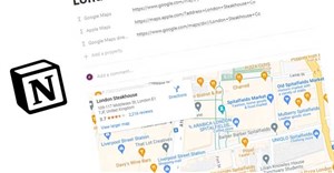 Hướng dẫn tạo link Google và Apple Maps có thể click trong Notion