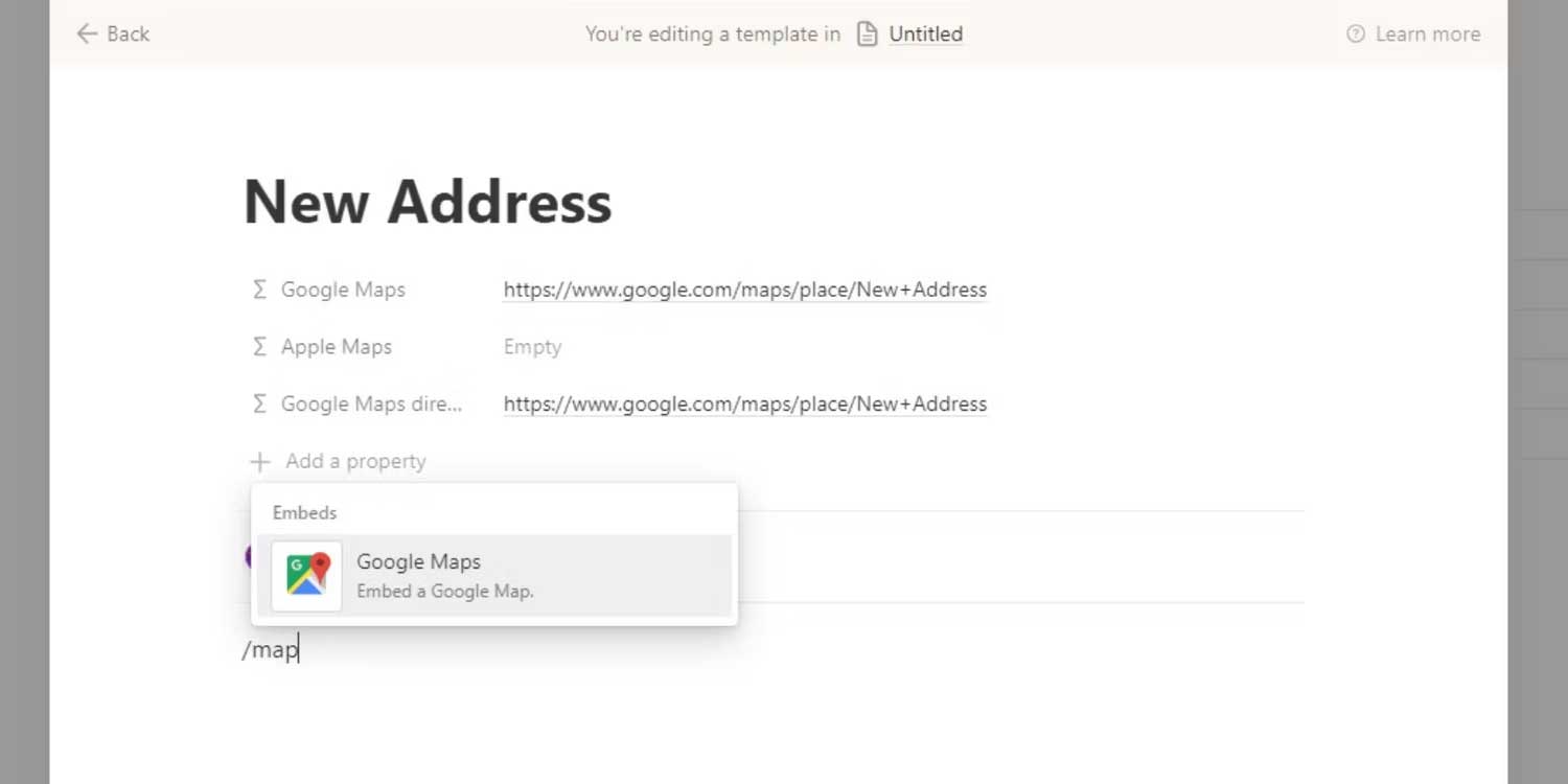 Địa chỉ mới trên Notion