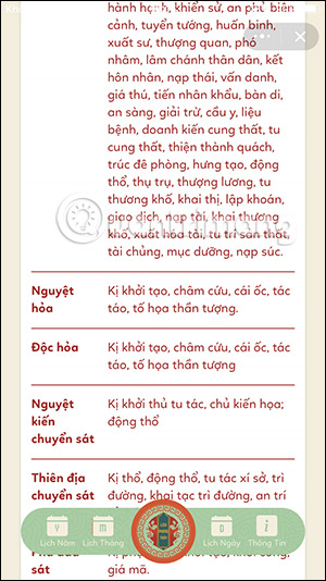 Ngày giờ tốt trên Zalo
