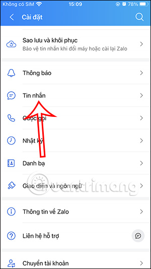 Chỉnh tin nhắn trên Zalo