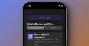 Hướng dẫn tắt gợi ý trong Nhật ký trên iPhone