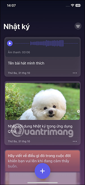 Truy cập Nhật ký trên iPhone