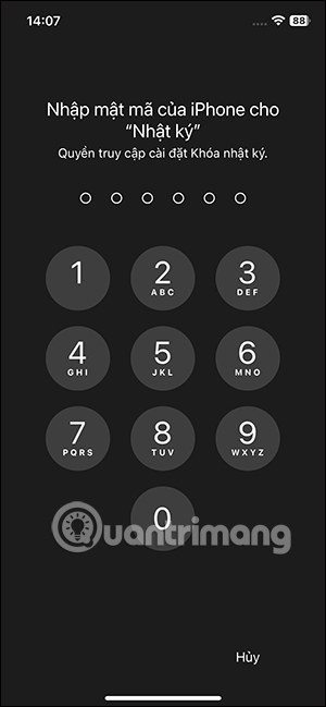 Nhật mật khẩu khóa iPhone