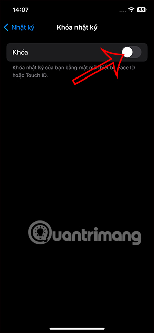 Bật Khóa nhật ký iPhone