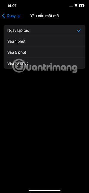 Thời gian khóa Nhật ký trên iPhone