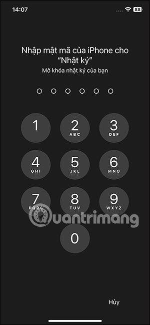 Nhập mật khẩu trên iPhone