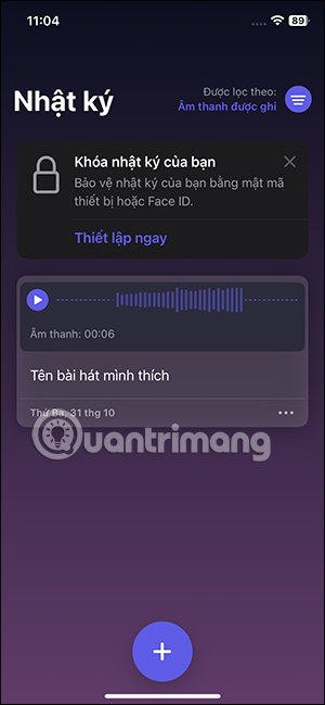 Lọc nhật ký