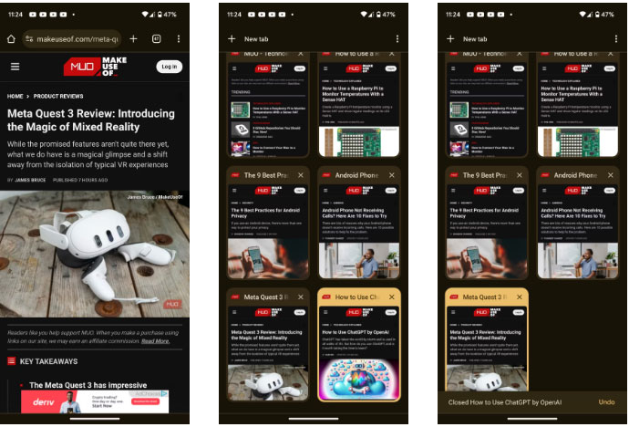 Đóng một tab trong Chrome