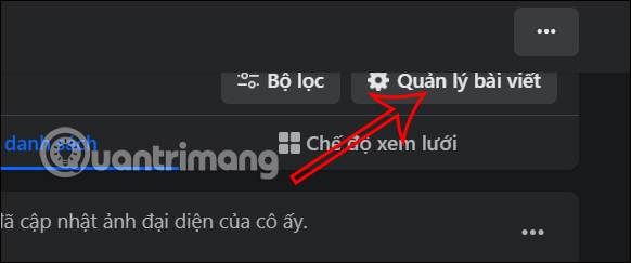 Quản lý bài đăng trên Facebook PC
