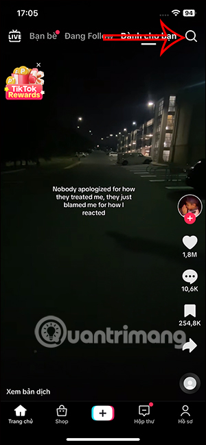 Tìm kiếm trên TikTok