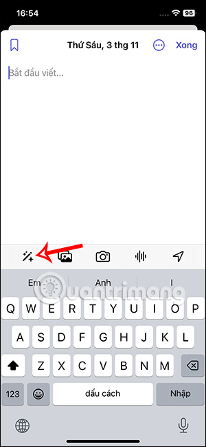 Xem gợi ý viết nhật ký iPhone