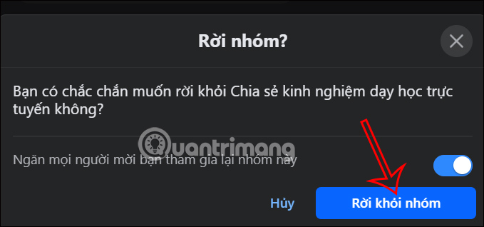 Rời nhóm trên Facebook PC hàng loạt