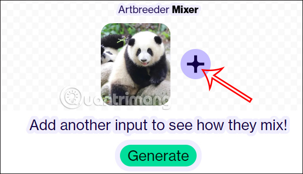 Thêm văn bản vào Artbreeder Mixer