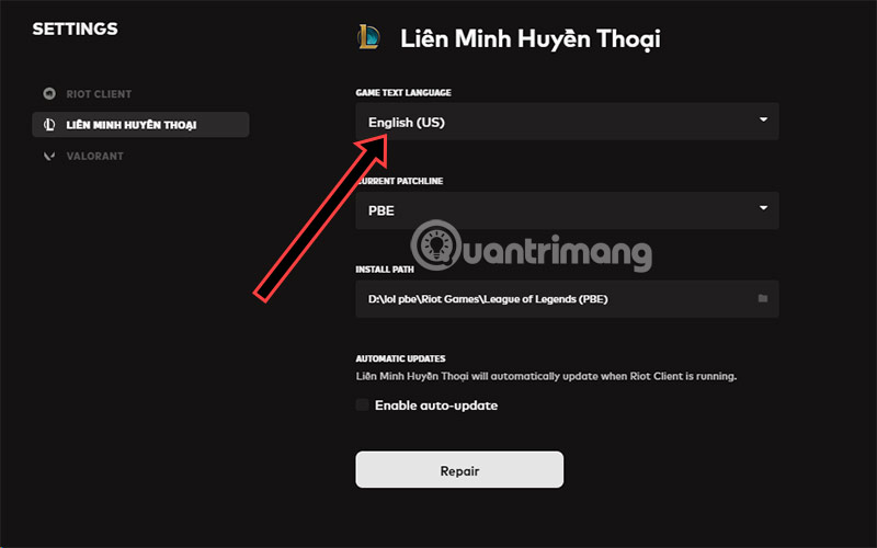 tiếng Việt PBE DTCL