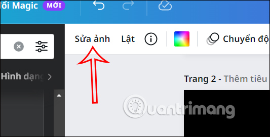 Sửa ảnh trong Canva