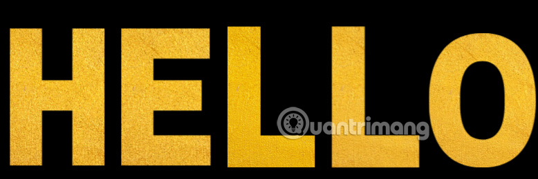 Hiệu ứng chữ vàng trong Canva