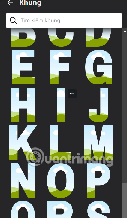 Chọn chữ cái cho văn bản trên Canva