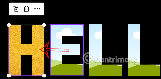 Hiệu ứng vàng cho chữ trong Canva