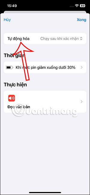 Tự động hóa tác vụ trên iPhone