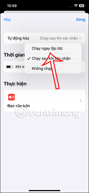 Chạy tác vụ