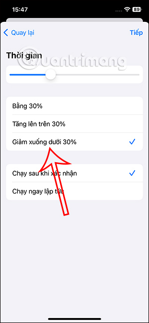 Chỉnh mức pin sạc trên iPhone 