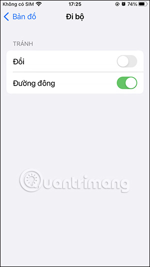 Điều chỉnh chpo phương tiện Apple Maps