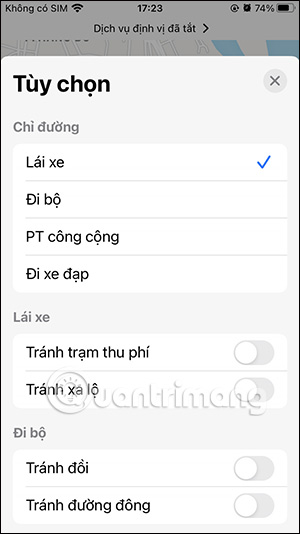 Phương tiện chỉ đường Apple Maps