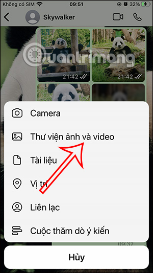 Gửi ảnh và video trong WhatsApp
