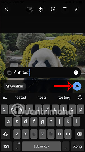 Gửi ảnh trong WhatsApp