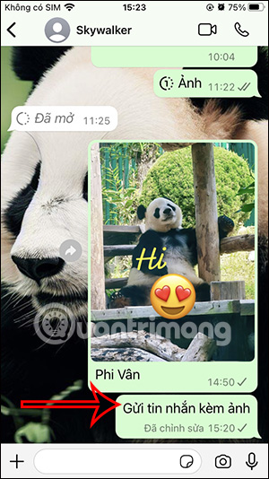 Tin nhắn mới trong WhatsApp