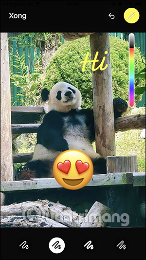 Chọn bút vẽ vào ảnh trong WhatsApp
