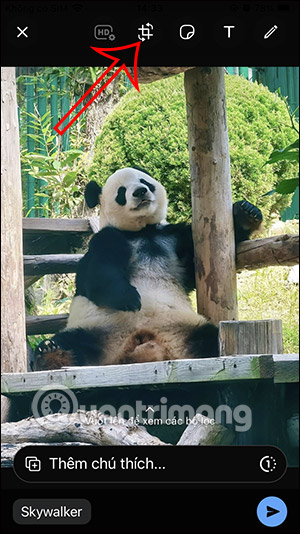 Cắt hình ảnh trong WhatsApp