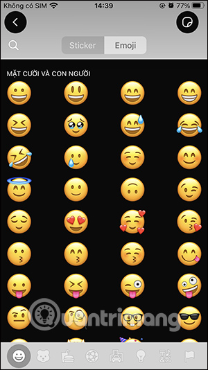 Chọn emoji chèn vào ảnh trong WhatsApp