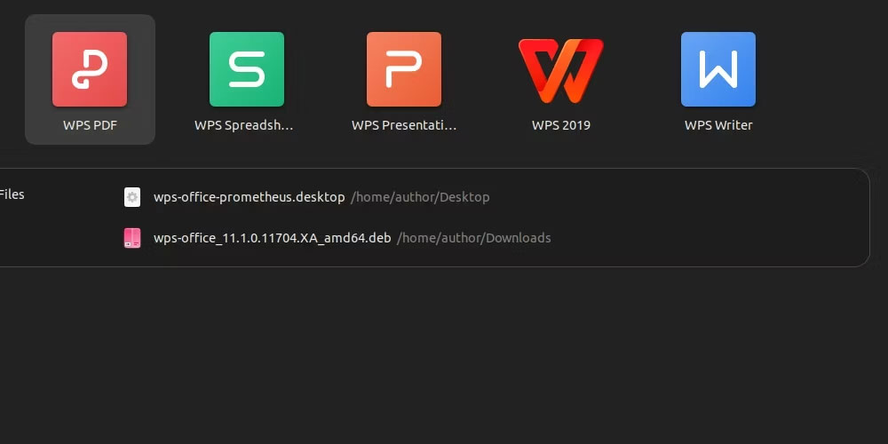 Khởi chạy WPS trên Ubuntu