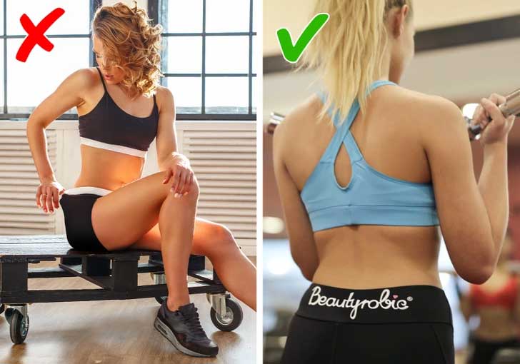 Chọn sai kiểu đồ lót tập gym