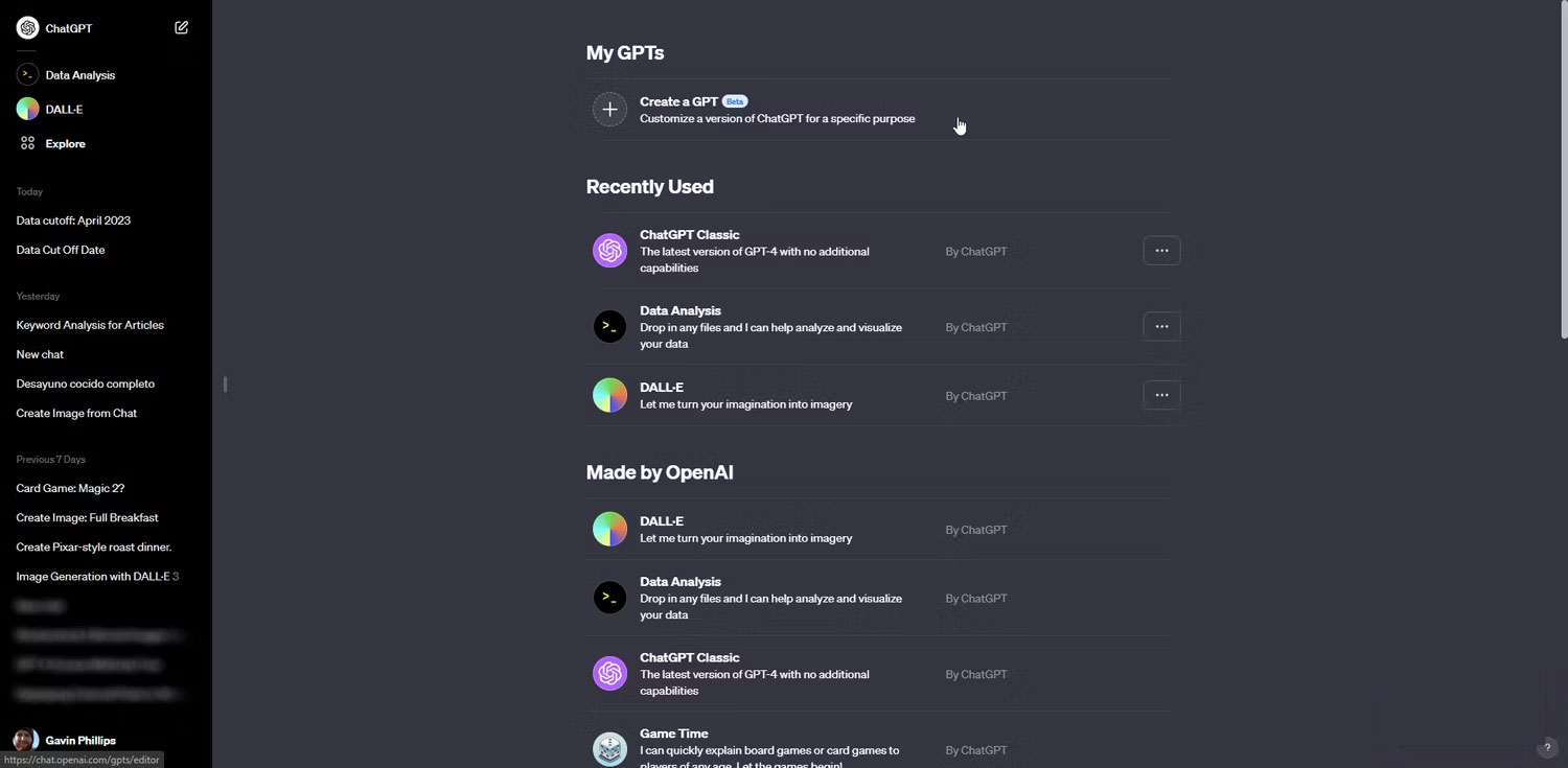 Danh sách các bot ChatGPT tích hợp mới tháng 11 năm 2023