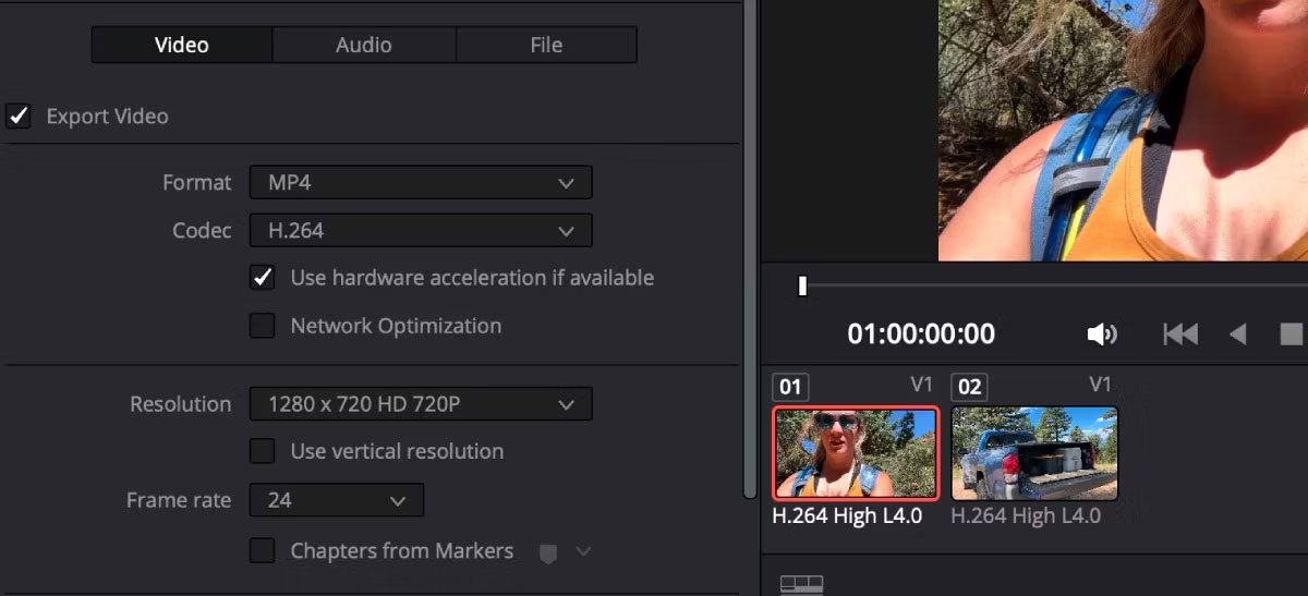 Các tùy chọn cài đặt Render của DaVinci Resolve cho Video