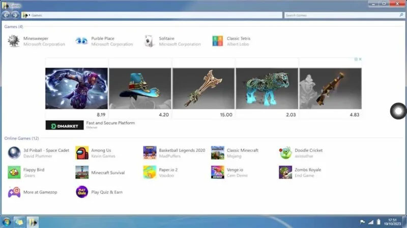 The game is pre-installed on the Win7 Simu emulator.