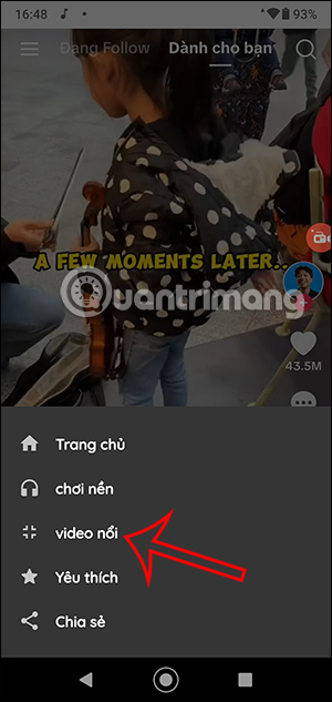 Tùy chọn video nổi trên Playback
