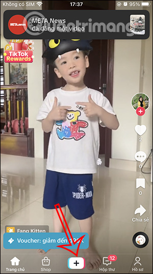 Quay video trên TikTok