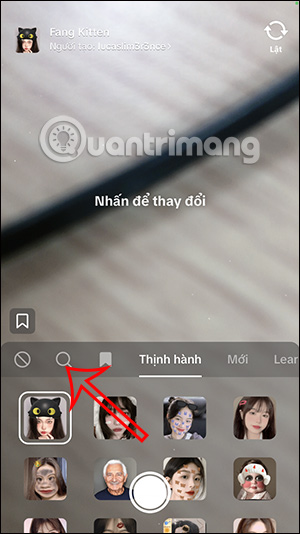 Tìm hiệu ứng trên TikTok